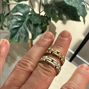 Madewell accessory ring set Gold and Silver metal stainless Women's Rings 6